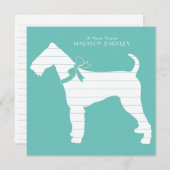 アイレデールテリアードッグパピー サンキューカード (正面/裏面)