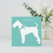 アイレデールテリアードッグパピー サンキューカード (スタンド正面)