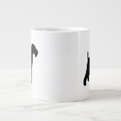 アイレデールテリアードッグブリードシルエット ジャンボコーヒーマグカップ (正面)