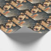 アイレデールテリア新年 ラッピングペーパー (角)