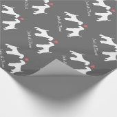 アイレデールテリア結婚ズとカスタム文字 ラッピングペーパー (角)