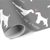 アイレデールテリア結婚ズとカスタム文字 ラッピングペーパー (ロールコーナー)