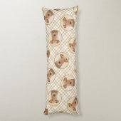 アイレデールテリア絵を描ーのかわいいオリジナルドッグアート ボディピロー (裏面 (縦))