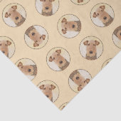 アイレデールテリア絵を描ーのかわいいオリジナルドッグアート 薄葉紙 (詳細)