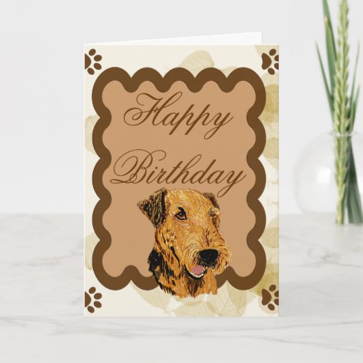 アイレデールテリア～誕生日タン葉 カード (正面)