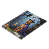 アイレデールドッグお洒落ハロウィン絵を描ズ ノートブック (左側)