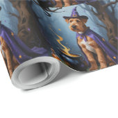 アイレデールドッグお洒落ハロウィン絵を描ズ ラッピングペーパー (ロールコーナー)