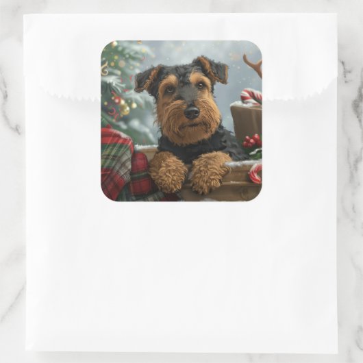 アイレデールドッグクリスマスフェスティバル スクエアシール (バッグ)