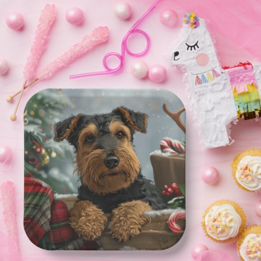 アイレデールドッグクリスマスフェスティバル ペーパープレート (パーティー)