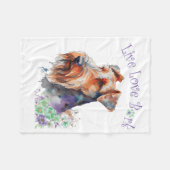 アイレデールドッグママフローラ フリースブランケット (正面(横))