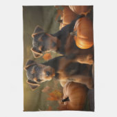 アイレデールパピーオータムデライトカボチャ キッチンタオル (縦)