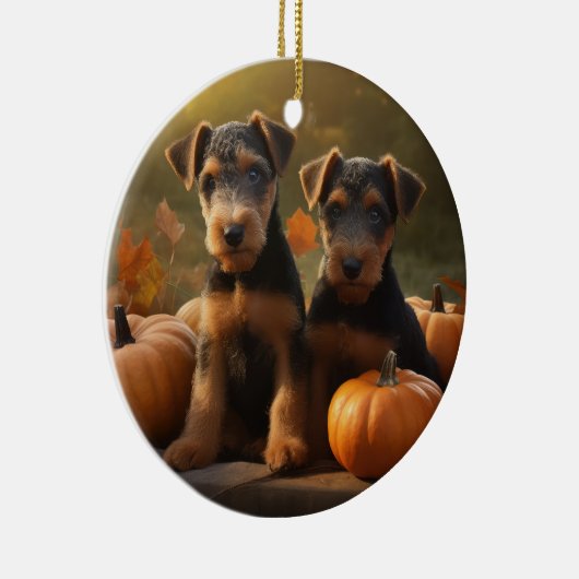 アイレデールパピーオータムデライトカボチャ セラミックオーナメント (右)