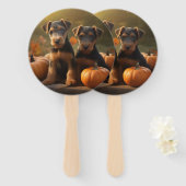 アイレデールパピーオータムデライトカボチャ ハンドファン (正面&裏面)