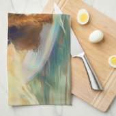 アイレデールビーチ絵画サーフィン キッチンタオル (四つ折り)