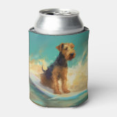 アイレデールビーチ絵画サーフィン 缶クーラー (缶正面)