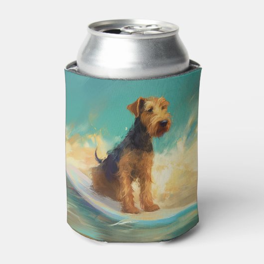 アイレデールビーチ絵画サーフィン 缶クーラー (缶正面)