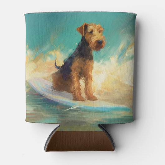 アイレデールビーチ絵画サーフィン 缶クーラー (正面)