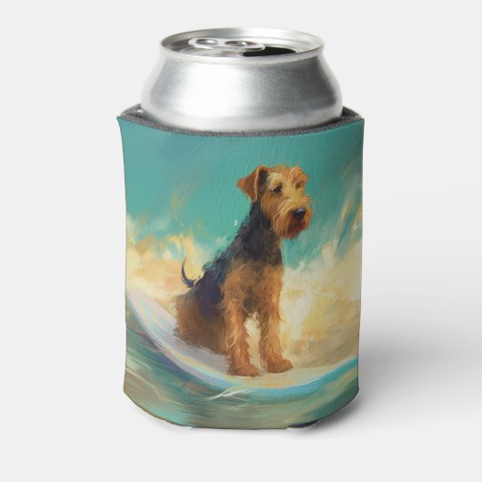 アイレデールビーチ絵画サーフィン 缶クーラー (缶裏面)