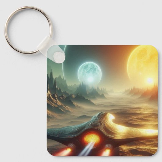 アイレンの世界の宇宙船 キーホルダー (正面)