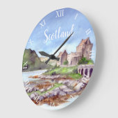 アイレンドナンキャッスルウォー絵画ターカラーズ ラージ壁時計 (傾斜)