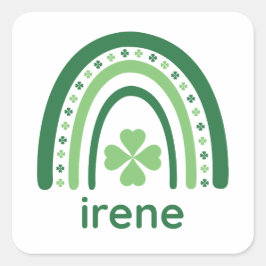 アイレンネームクローバーボホーレインボー スクエアシール