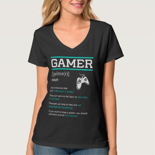 アイロおもしろいニックなゲーマー定義Pcゲーム Tシャツ (正面)