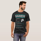 アイロおもしろいニックなゲーマー定義Pcゲーム Tシャツ (正面フル)