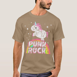 アイロおもしろいニックカッコいいユニコーンパンクロック音楽ティーフェスト Tシャツ