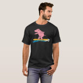 アイロニックピッグサーファーの休日 Tシャツ (正面フル)