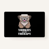 アイロニックヨークシャーテリアズアズセラピーヨークシャーテリア バッジ (正面)
