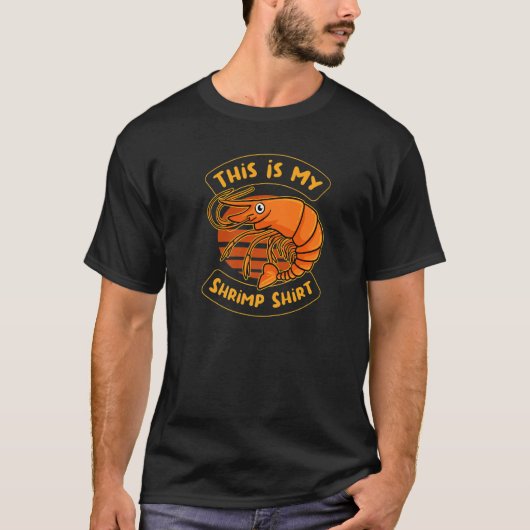 アイロニック食べことわざのシーフードエビ料理人 Tシャツ (正面)
