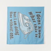 アイロンおもしろいグデザイン私はアイロン掛けを嫌う タペストリー (正面(横))