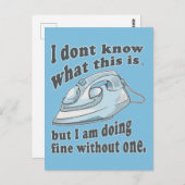 アイロンおもしろいグデザイン私はアイロン掛けを嫌う ポストカード (正面/裏面)