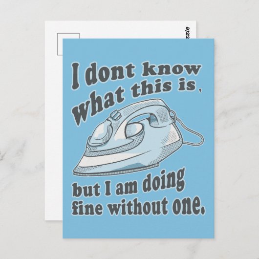 アイロンおもしろいグデザイン私はアイロン掛けを嫌う ポストカード (正面/裏面)