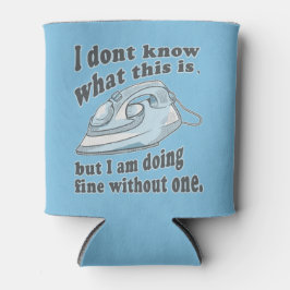 アイロンおもしろいグデザイン私はアイロン掛けを嫌う 缶クーラー