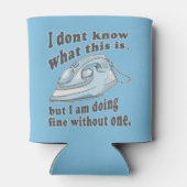 アイロンおもしろいグデザイン私はアイロン掛けを嫌う 缶クーラー (裏面)