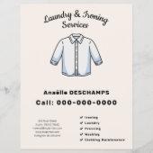アイロンがけ&洗濯サービスのパンフレット チラシ (正面)