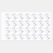 アイロンでデザインした紫色の水彩バラ ラベル (シート)