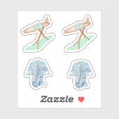 アイロンとアイロン掛けボードの家事 シール (シート)