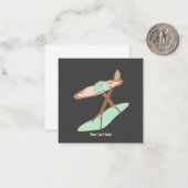 アイロンとアイロン掛けボードの家事 ノートカード (正面/裏面インサイチュ)