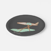 アイロンとアイロン掛けボードの家事 ペーパープレート (アングル)