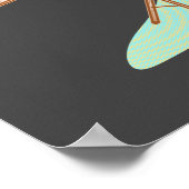 アイロンとアイロン掛けボードの家事 ポスター (角)