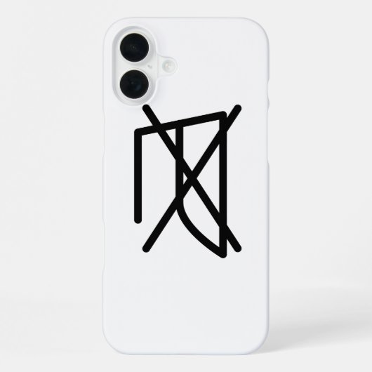 アイロンをかけないでください! iPhoneケース (裏面)