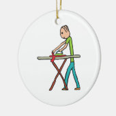 アイロンをかけること セラミックオーナメント (左)