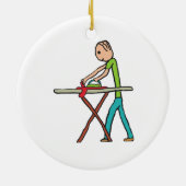 アイロンをかけること セラミックオーナメント (裏面)