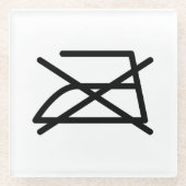 アイロンをかけるな！ ガラスコースター (正面)