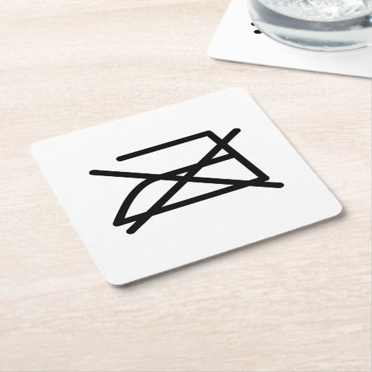 アイロンをかけるな! スクエアペーパーコースター (アングル)