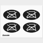 アイロンをかけるな！ 楕円形シール (シート)