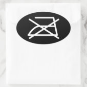 アイロンをかけるな！ 楕円形シール (バッグ)