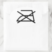 アイロンをかけるな！ 楕円形シール (バッグ)